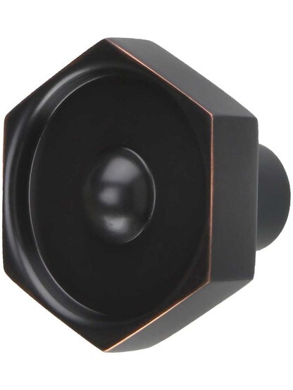 Hex Nut Solid-Brass Cabinet Knob in Timeless Bronze.